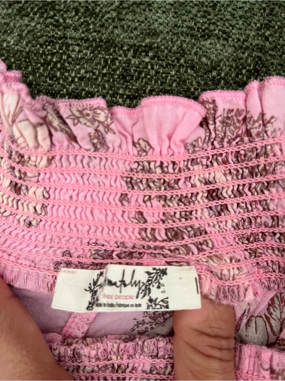 Free People Pink Floral Ruffle beach shorts small - Picture 4 of 7